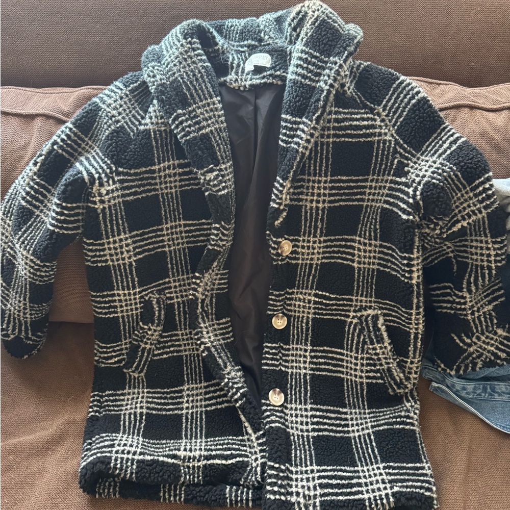 Z Supply Monochrome Checkered Jacket